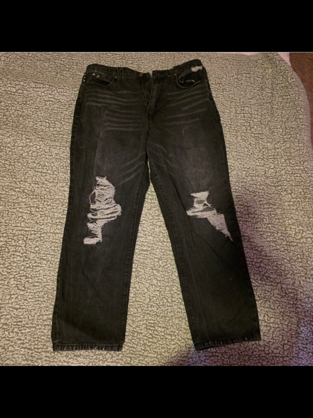 RSQ Black Distressed Relaxed Jeans